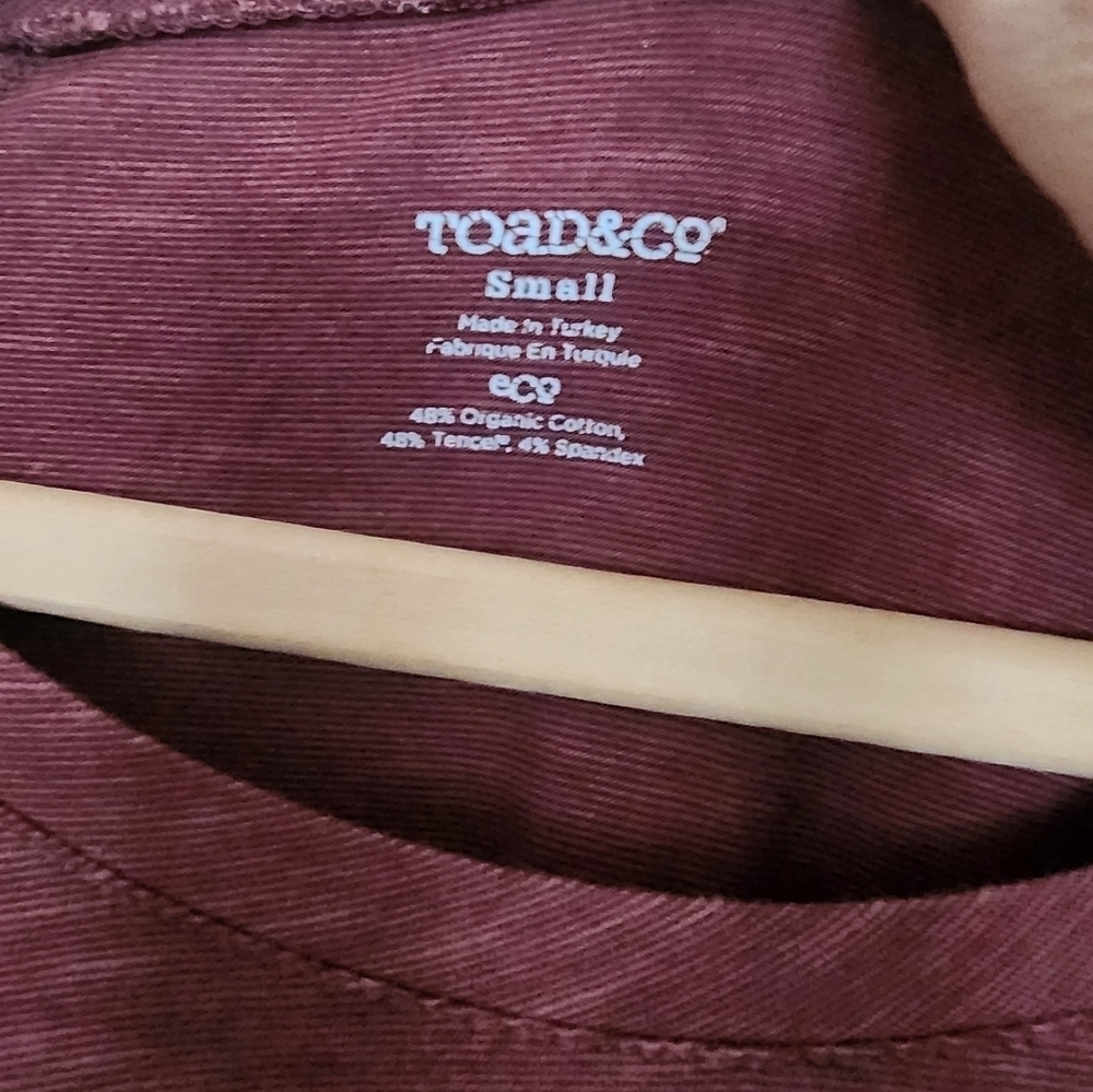 Toad & Co Size Small Samba Long Sleeve Dress In Wine Earthy Cruncy Organic - Picture 2 of 6